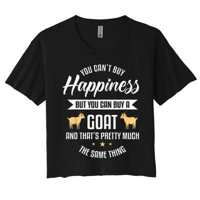 Goat Lover Livestock Farmer Breeder Women's Crop Top Tee