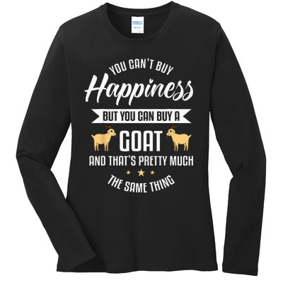 Goat Lover Livestock Farmer Breeder Ladies Long Sleeve Shirt