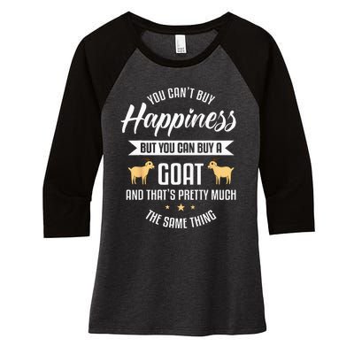 Goat Lover Livestock Farmer Breeder Women's Tri-Blend 3/4-Sleeve Raglan Shirt