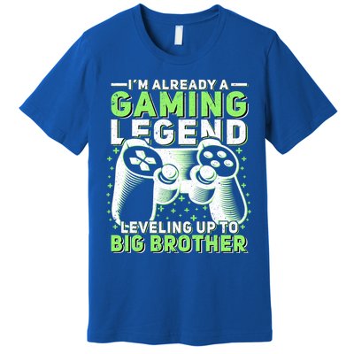Gaming Legend Leveling Up To Big Brother Gamers Big Bro Gift Premium T-Shirt