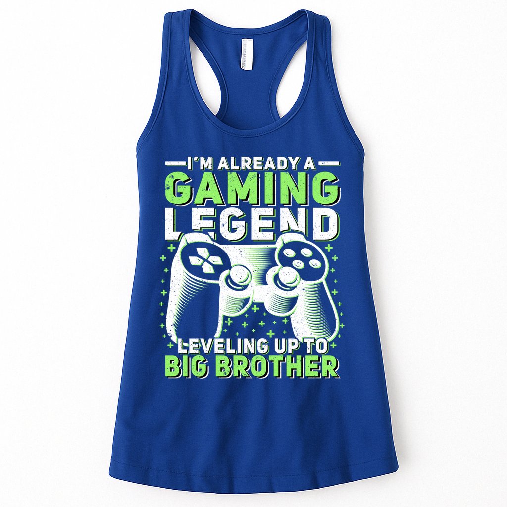 Gaming Legend Leveling Up To Big Brother Gamers Big Bro Gift Womens Tank Top