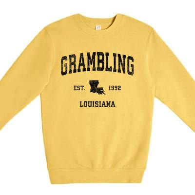 Grambling Louisiana La Vintage Sports Premium Crewneck Sweatshirt