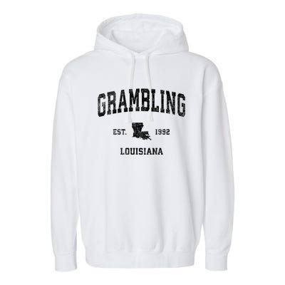 Grambling Louisiana La Vintage Sports Garment-Dyed Fleece Hoodie