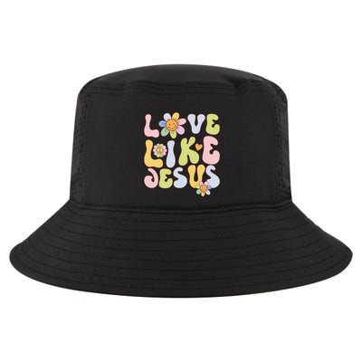 Groovy Love Like Jesus Religious God Christian Cool Comfort Performance Bucket Hat