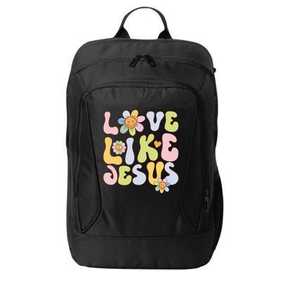 Groovy Love Like Jesus Religious God Christian City Backpack