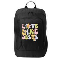 Groovy Love Like Jesus Religious God Christian City Backpack