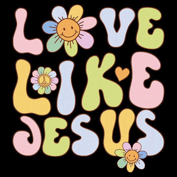 Groovy Love Like Jesus Religious God Christian City Backpack