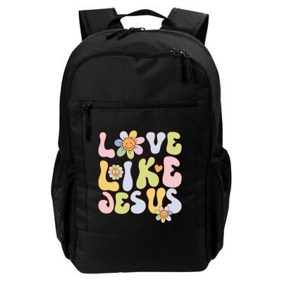 Groovy Love Like Jesus Religious God Christian Backpack