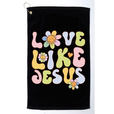 Groovy Love Like Jesus Religious God Christian Golf Towel