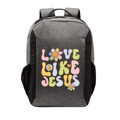 Groovy Love Like Jesus Religious God Christian Vector Backpack