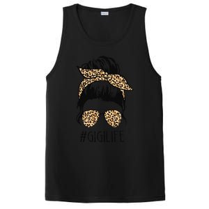 Gigi Life Leopard Messy Bun Funny Gigi Mother's Day Gift PosiCharge Competitor Tank