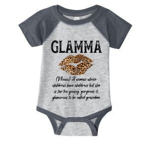 Glamma Leopard Lips Kiss GlamMa Description Mother's Day Infant Baby Jersey Bodysuit