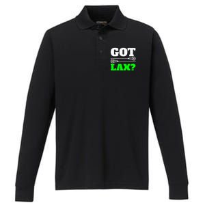 Got Lax Lacrosse Performance Long Sleeve Polo