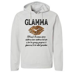 Glamma Leopard Lips Kiss GlamMa Description Mother's Day Performance Fleece Hoodie