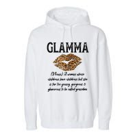 Glamma Leopard Lips Kiss GlamMa Description Mother's Day Garment-Dyed Fleece Hoodie