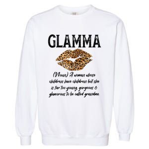 Glamma Leopard Lips Kiss GlamMa Description Mother's Day Garment-Dyed Sweatshirt