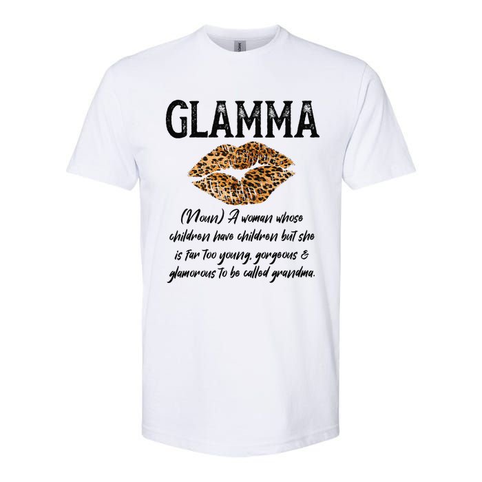 Glamma Leopard Lips Kiss GlamMa Description Mother's Day Softstyle CVC T-Shirt