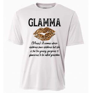 Glamma Leopard Lips Kiss GlamMa Description Mother's Day Cooling Performance Crew T-Shirt