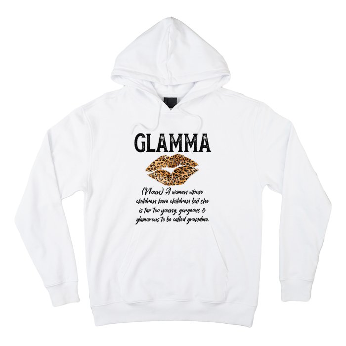 Glamma Leopard Lips Kiss GlamMa Description Mother's Day Hoodie