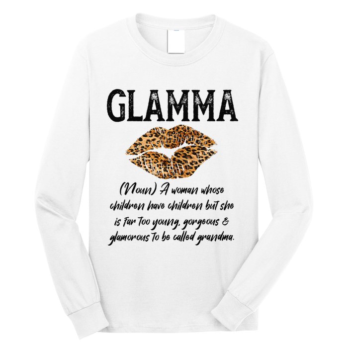 Glamma Leopard Lips Kiss GlamMa Description Mother's Day Long Sleeve Shirt