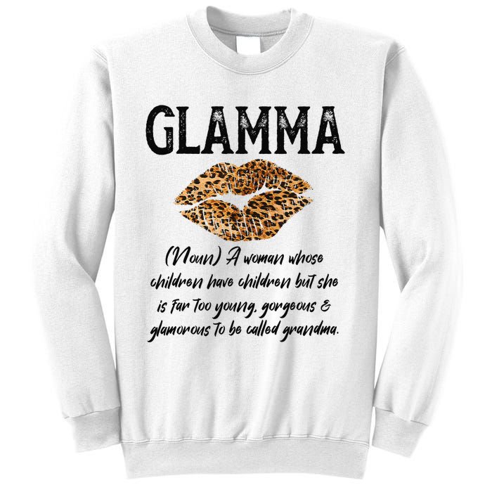 Glamma Leopard Lips Kiss GlamMa Description Mother's Day Sweatshirt