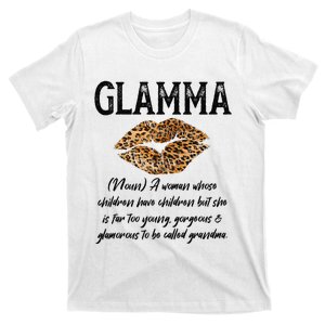 Glamma Leopard Lips Kiss GlamMa Description Mother's Day T-Shirt