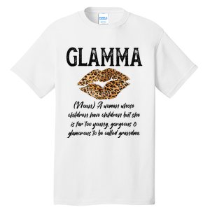 Glamma Leopard Lips Kiss GlamMa Description Mother's Day Tall T-Shirt