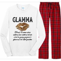 Glamma Leopard Lips Kiss GlamMa Description Mother's Day Long Sleeve Pajama Set