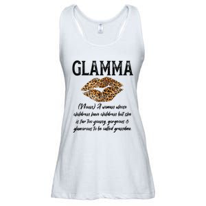 Glamma Leopard Lips Kiss GlamMa Description Mother's Day Ladies Essential Flowy Tank