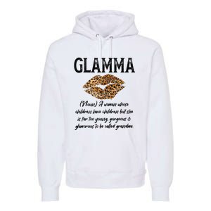 Glamma Leopard Lips Kiss GlamMa Description Mother's Day Premium Hoodie