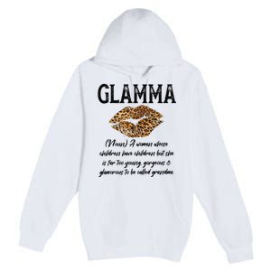 Glamma Leopard Lips Kiss GlamMa Description Mother's Day Premium Pullover Hoodie