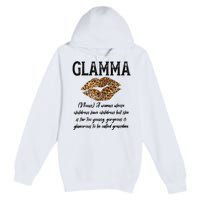 Glamma Leopard Lips Kiss GlamMa Description Mother's Day Premium Pullover Hoodie