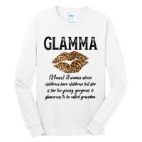 Glamma Leopard Lips Kiss GlamMa Description Mother's Day Tall Long Sleeve T-Shirt