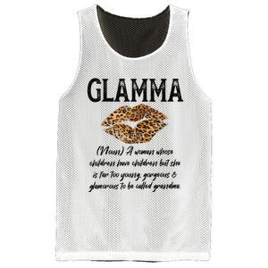 Glamma Leopard Lips Kiss GlamMa Description Mother's Day Mesh Reversible Basketball Jersey Tank