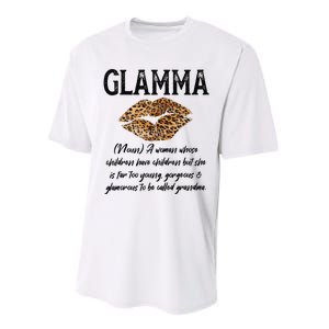 Glamma Leopard Lips Kiss GlamMa Description Mother's Day Performance Sprint T-Shirt