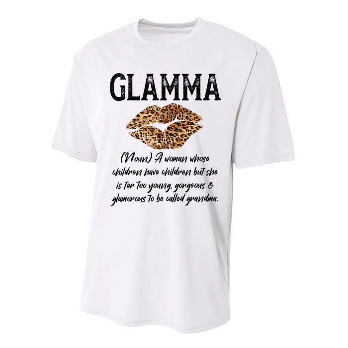 Glamma Leopard Lips Kiss GlamMa Description Mother's Day Performance Sprint T-Shirt