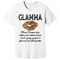 Glamma Leopard Lips Kiss GlamMa Description Mother's Day Premium T-Shirt