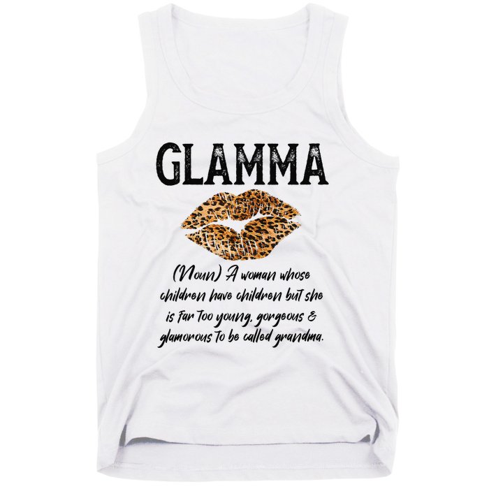 Glamma Leopard Lips Kiss GlamMa Description Mother's Day Tank Top