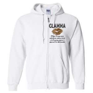 Glamma Leopard Lips Kiss GlamMa Description Mother's Day Full Zip Hoodie