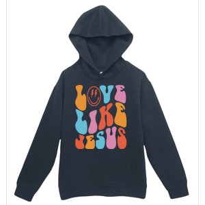 groovy Love Like Jesus Smile Face Aesthetic Trendy Urban Pullover Hoodie