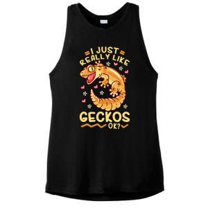 Gecko Lizard Leopard Geckos Terraristic Ladies PosiCharge Tri-Blend Wicking Tank