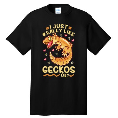 Gecko Lizard Leopard Geckos Terraristic Tall T-Shirt