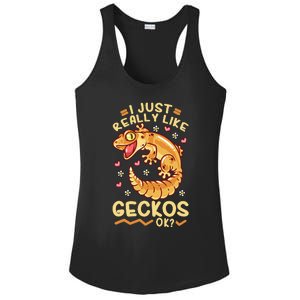 Gecko Lizard Leopard Geckos Terraristic Ladies PosiCharge Competitor Racerback Tank