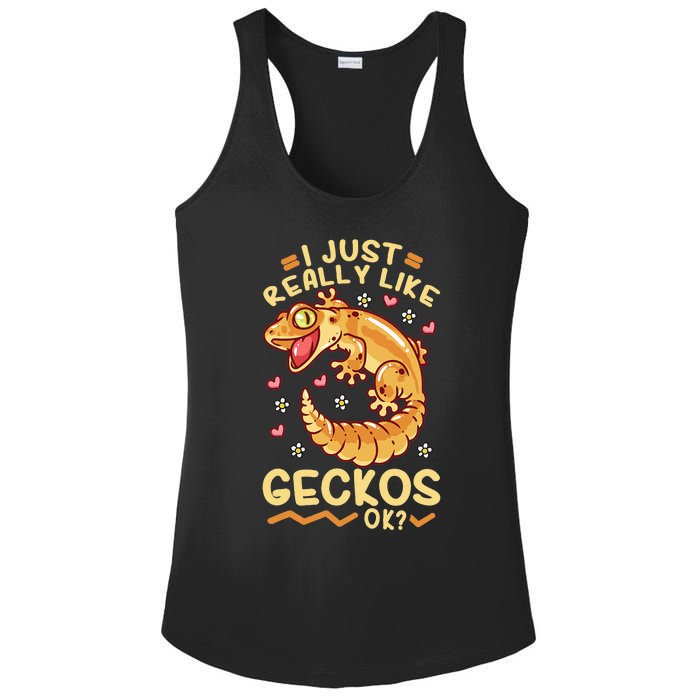 Gecko Lizard Leopard Geckos Terraristic Ladies PosiCharge Competitor Racerback Tank