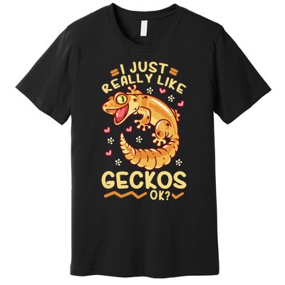 Gecko Lizard Leopard Geckos Terraristic Premium T-Shirt