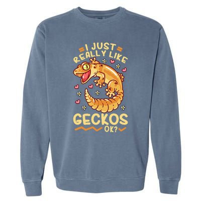 Gecko Lizard Leopard Geckos Terraristic Garment-Dyed Sweatshirt