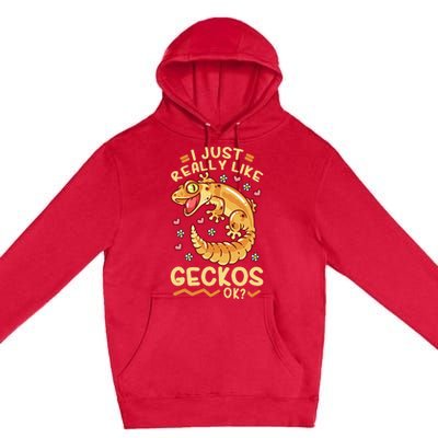 Gecko Lizard Leopard Geckos Terraristic Premium Pullover Hoodie