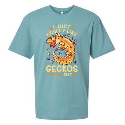 Gecko Lizard Leopard Geckos Terraristic Sueded Cloud Jersey T-Shirt