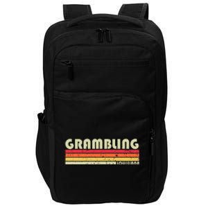 Grambling La Louisiana Funny City Home Roots Gift Retro 80s Impact Tech Backpack