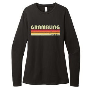 Grambling La Louisiana Funny City Home Roots Gift Retro 80s Womens CVC Long Sleeve Shirt